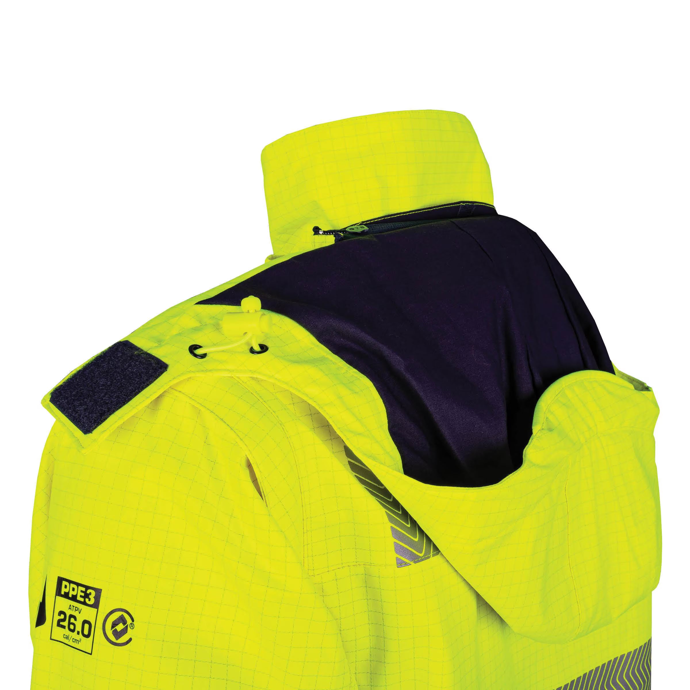 Bool PT - FR PPE3 Hi-Vis Parka with Zip-Off Sleeves and Segmented FR Tape - BW2340T4
