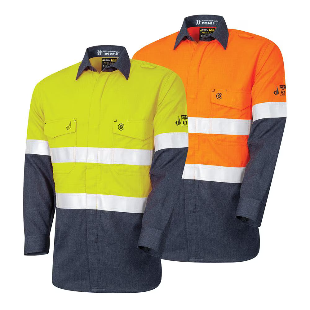 Bool PT - Lightweight PPE1 Two Tone FR Shirt with Loxy Reflective Tape - BW2500T1