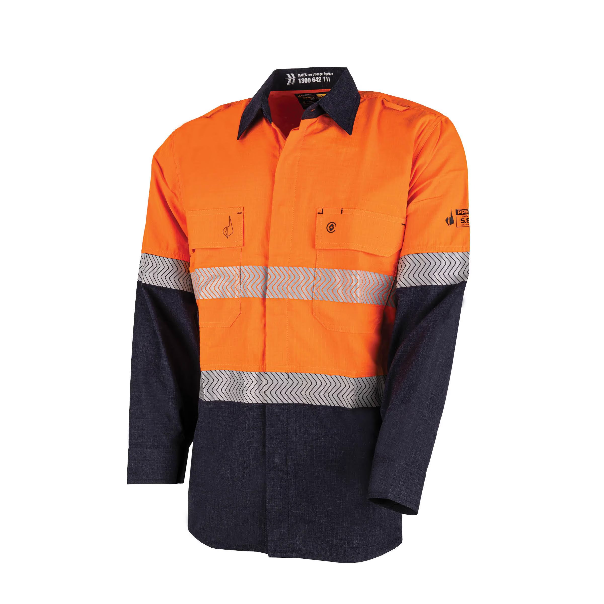 Bool PT - Ultra-lightweight PPE1 FR Shirt with Segmented FR Reflective Tape - BW2505T1