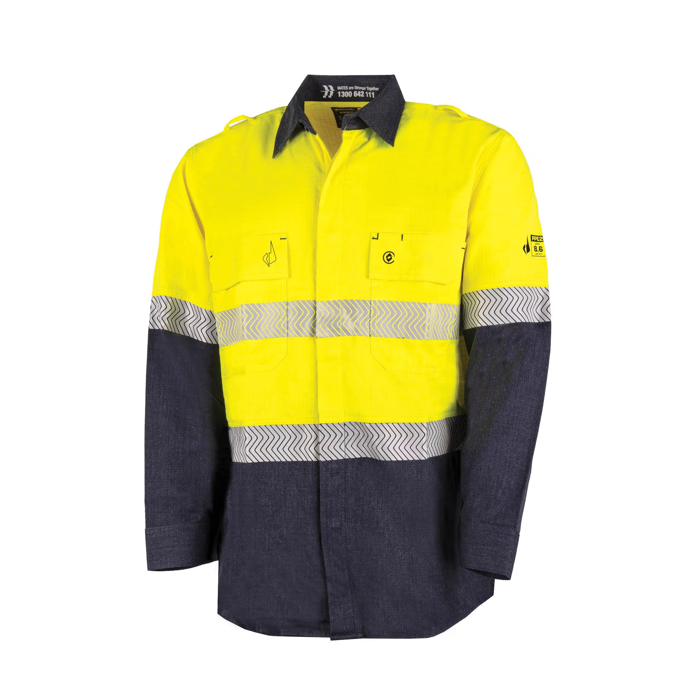 Bool PT - Ultra-lightweight PPE2 Two Tone FR Shirt with Segmented FR Reflective Tape - BW2595T1