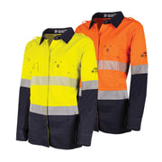 Bool PT - Womens Ultra-lightweight PPE2 Two Tone FR Shirt with Segmented FR Reflective Tape - BWW2595T1