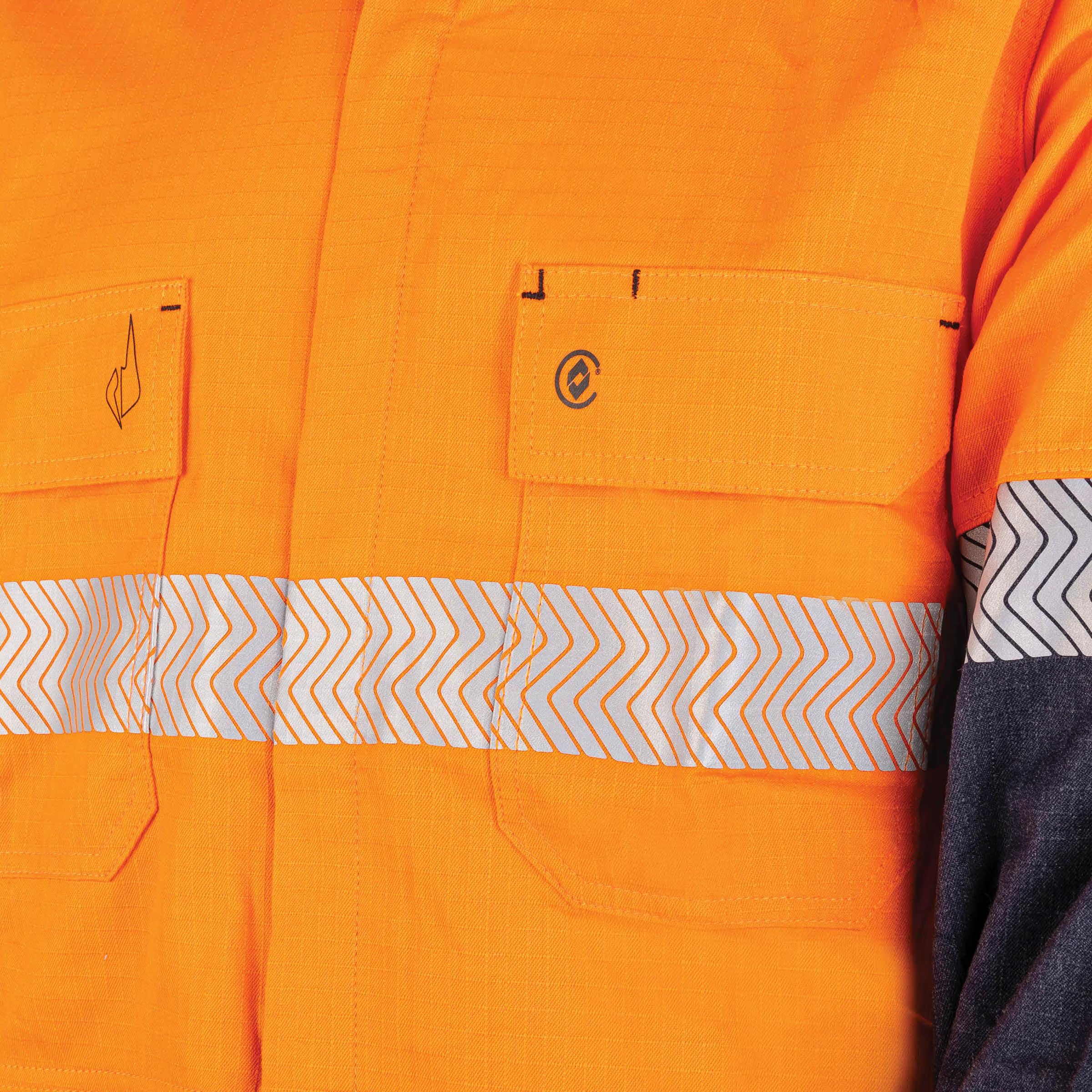 Bool PT - Womens Ultra-lightweight PPE2 Two Tone FR Shirt with Segmented FR Reflective Tape - BWW2595T1