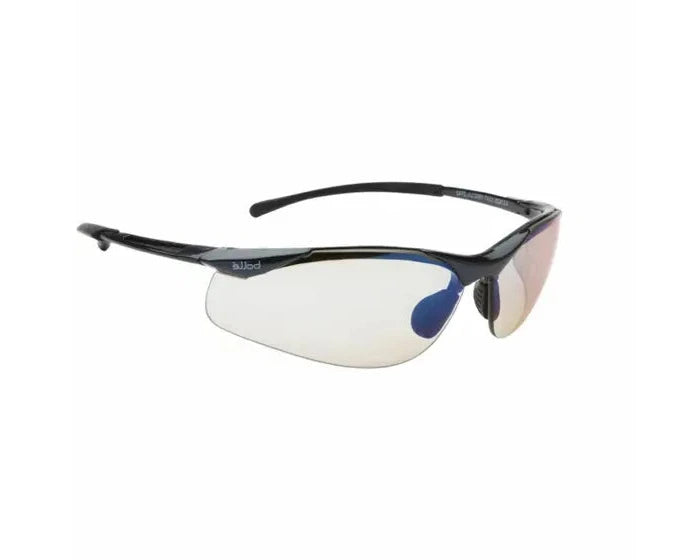 Bollé Contour Safety Glasses - Dark Gun Frame PLATINUM AS/AF