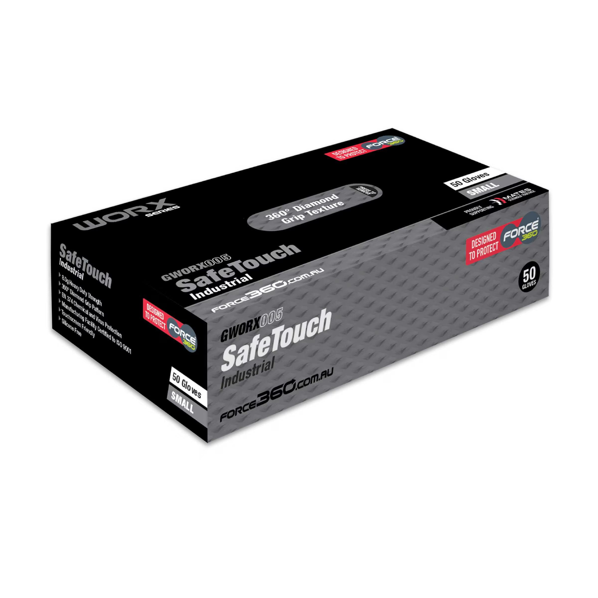 SafeTouch Industrial Disposable Glove - Black - GWORX005
