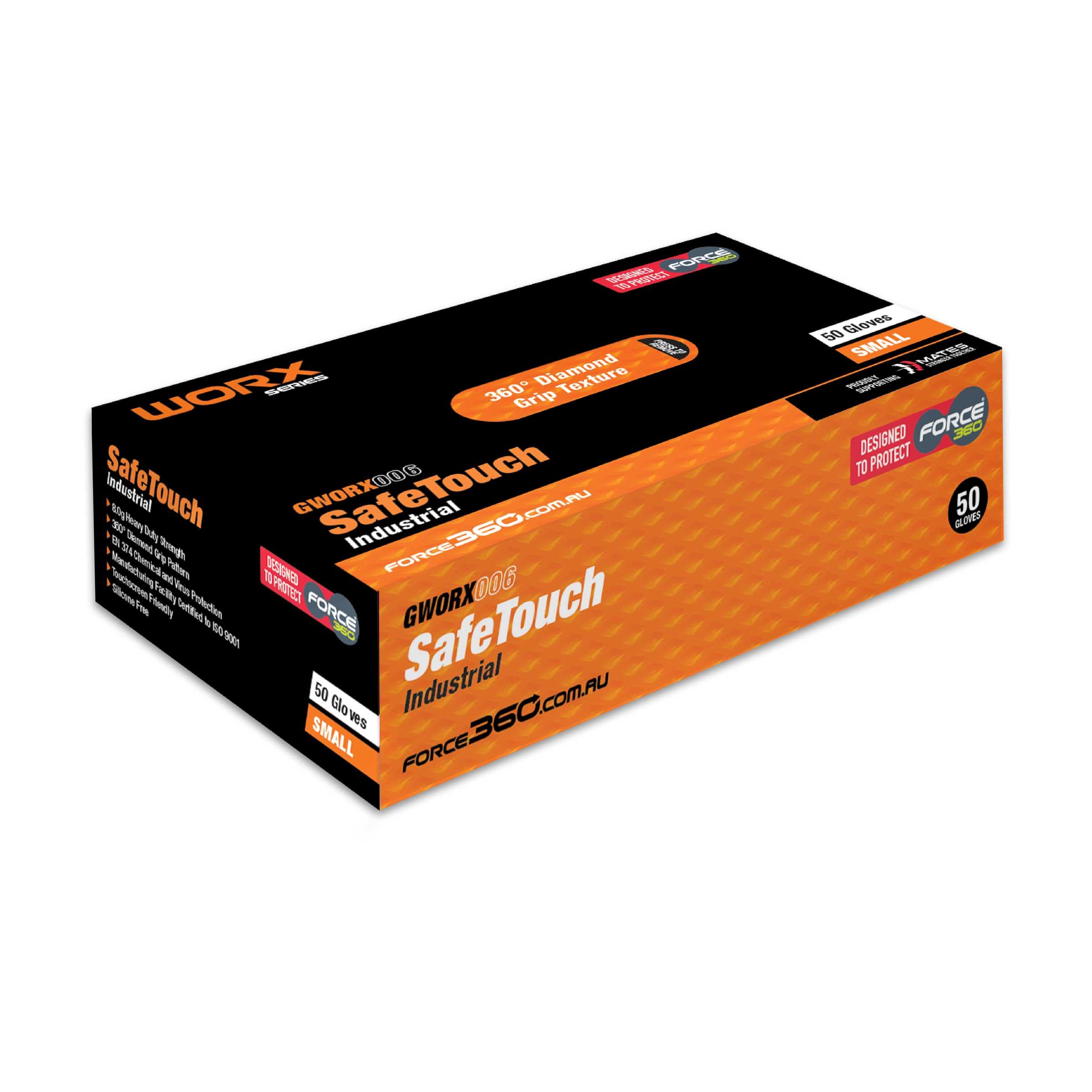SafeTouch Industrial Disposable Glove - Orange - GWORX006