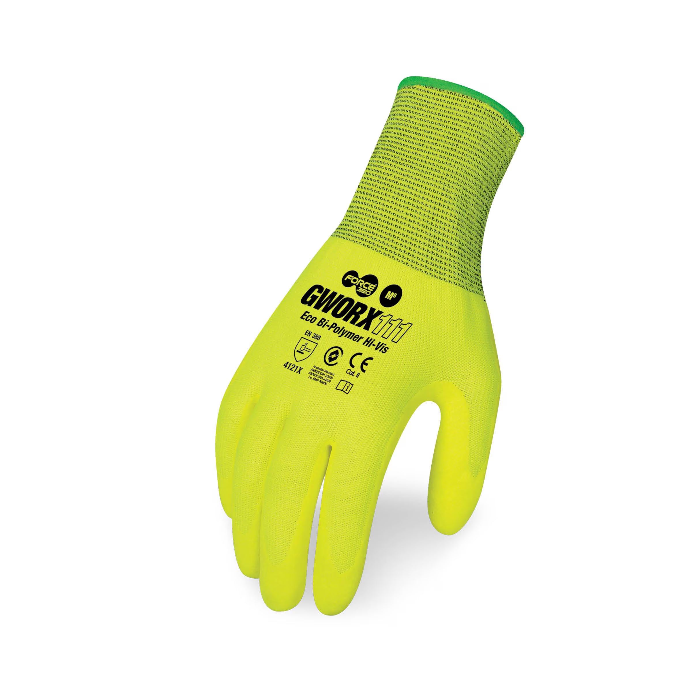 Eco Bi-Polymer Hi-Vis Glove - GWORX111