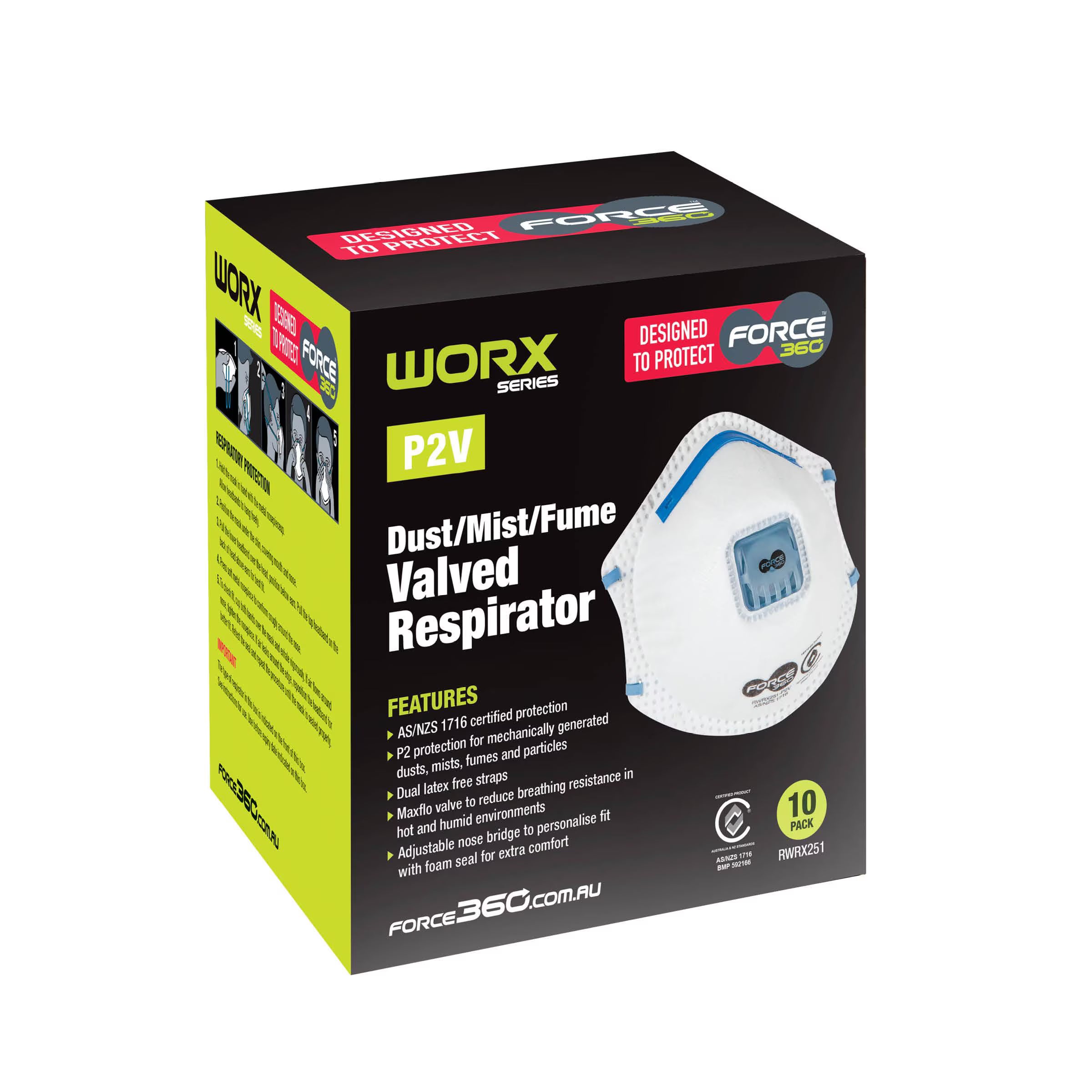 P2V Disposable Respirator (10 pack) - RWRX251