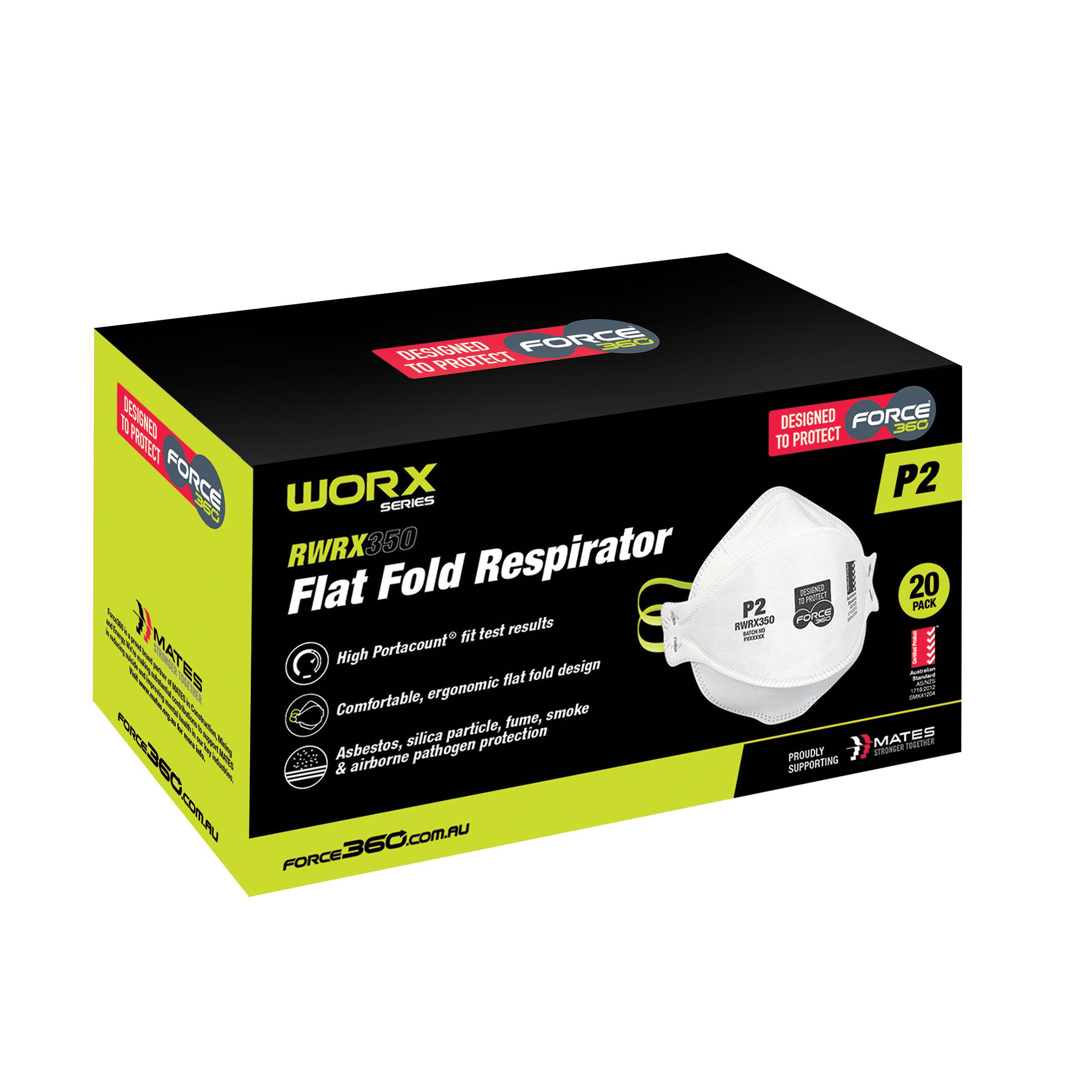 P2 Flat Fold Respirator (20 pack) - RWRX350