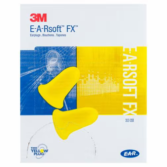3M™ E-A-Rsoft™ FX™ Earplugs 312-1261, Uncorded, Poly Bag, Box/200