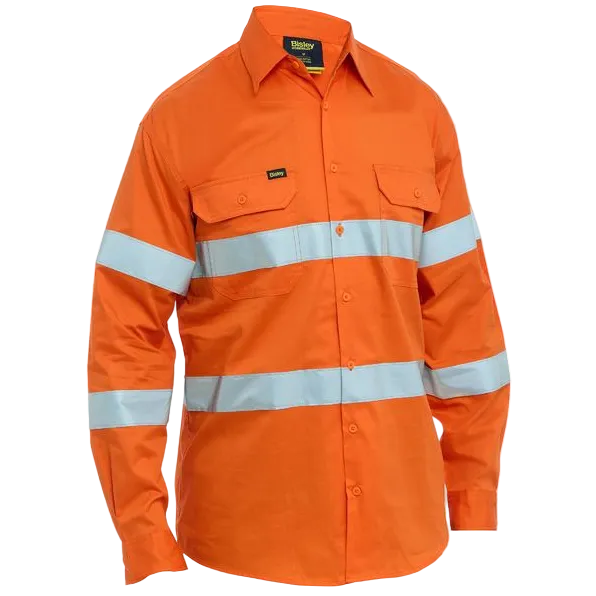 Bisley - Men's Taped Hi Vis Cool Lightweight Drill Shirt - BS6698T