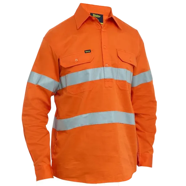 Bisley - Men's Taped Hi Vis Cool Lightweight Closed Front Shirt - BSC6897T