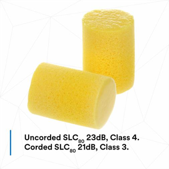 3M™ E-A-R™ Classic™ Earplugs 312-1201, Uncorded, Poly Bag, 200 Pairs/Box