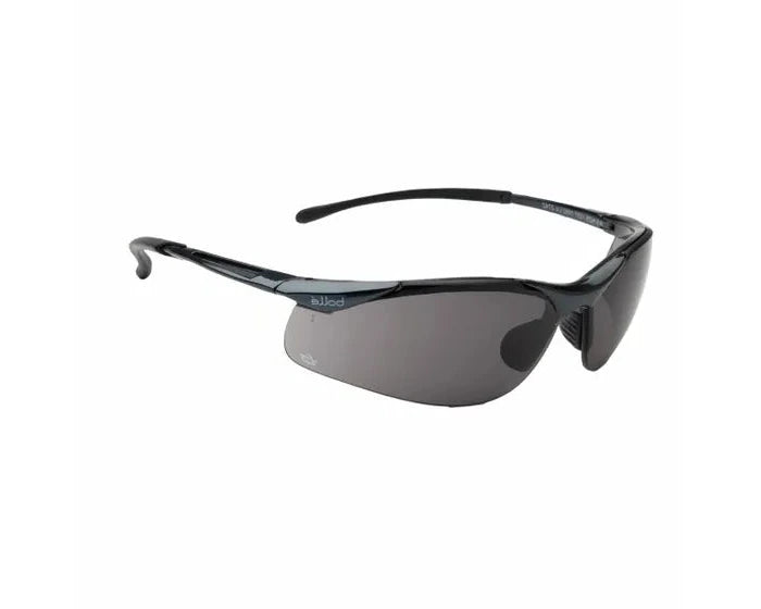 Bollé Contour Safety Glasses - Dark Gun Frame PLATINUM AS/AF