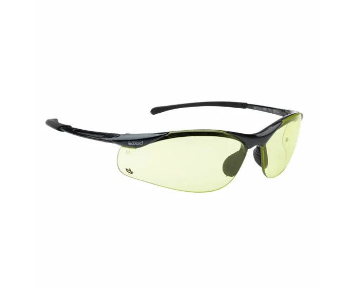 Bollé Contour Safety Glasses - Dark Gun Frame PLATINUM AS/AF