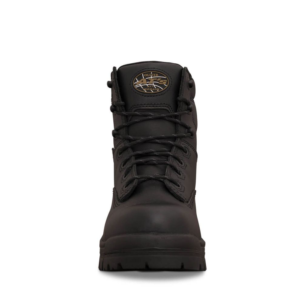 Oliver - 150mm Black Lace Up Boot