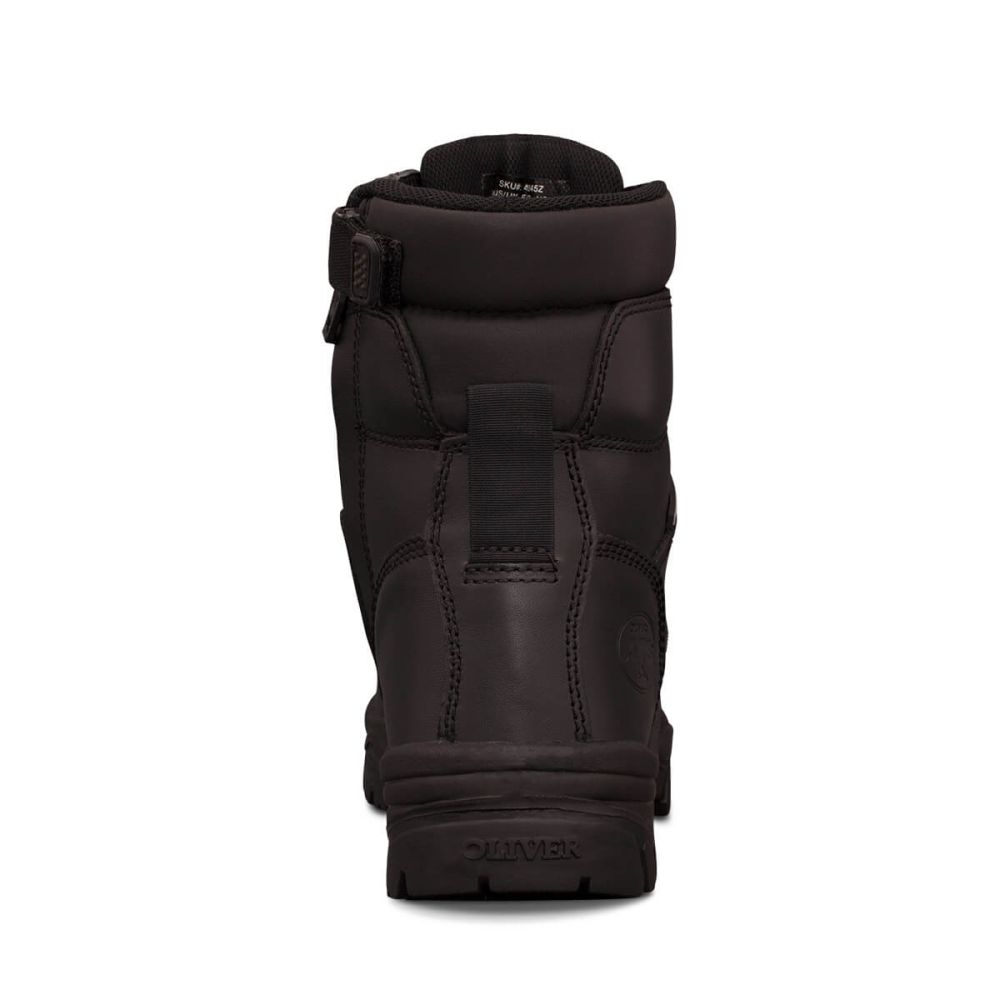 Oliver - 150mm Black Zip Sided Boot