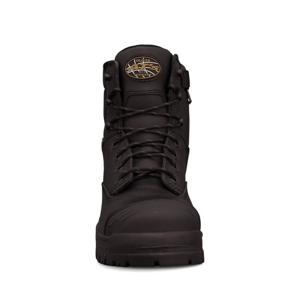 Oliver - 150mm Black Zip Sided Boot