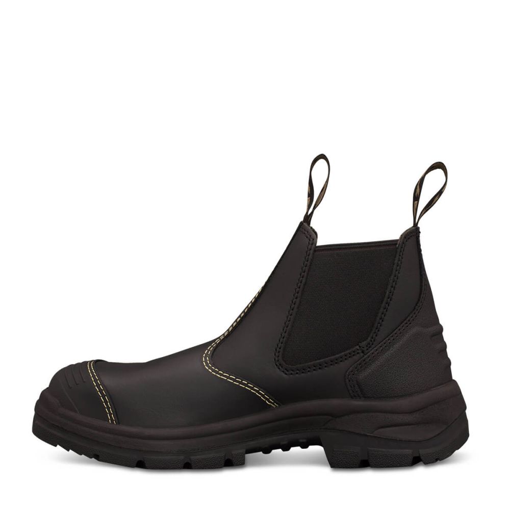 Oliver - Black Elastic Sided Boot