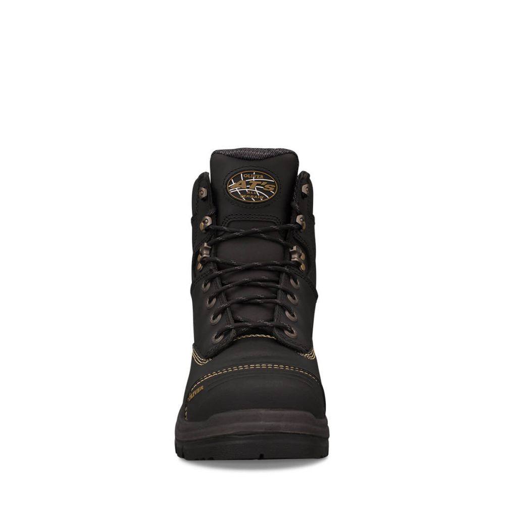 Oliver -  150mm Black Lace Up Boot