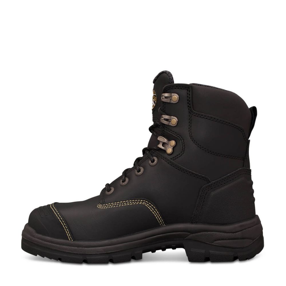 Oliver -  150mm Black Lace Up Boot