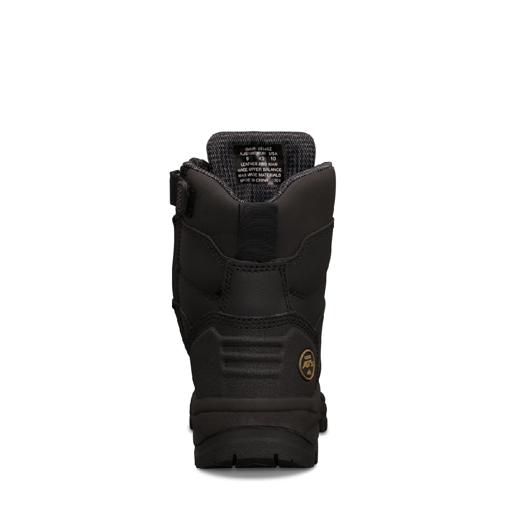 Oliver - 150mm Black Zip Sided Boot