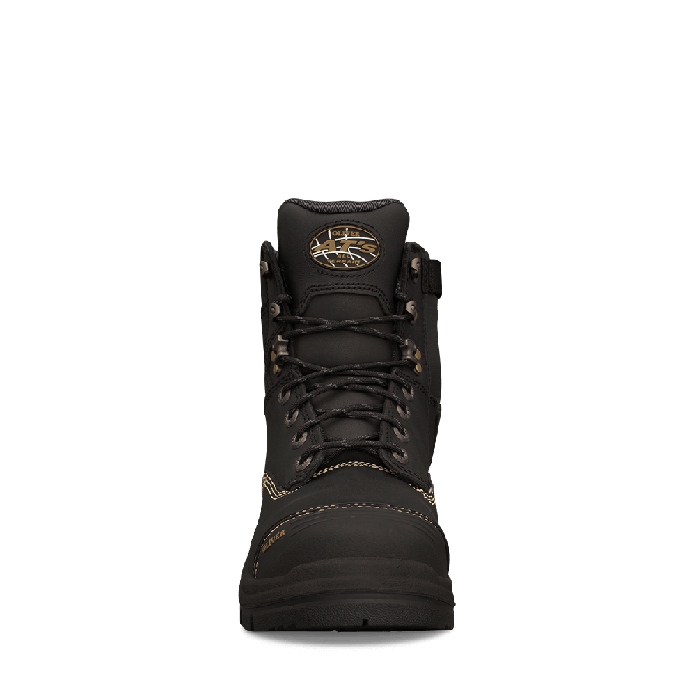 Oliver - 150mm Black Zip Sided Boot