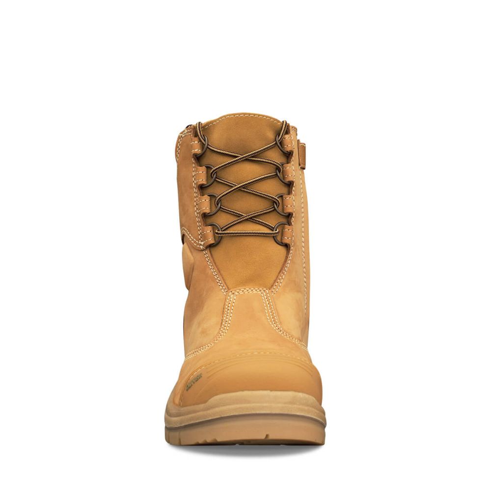Oliver - 200mm Hi-Leg Wheat Zip Sided Boot