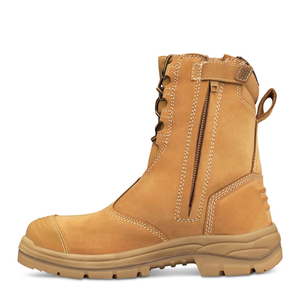 Oliver - 200mm Hi-Leg Wheat Zip Sided Boot