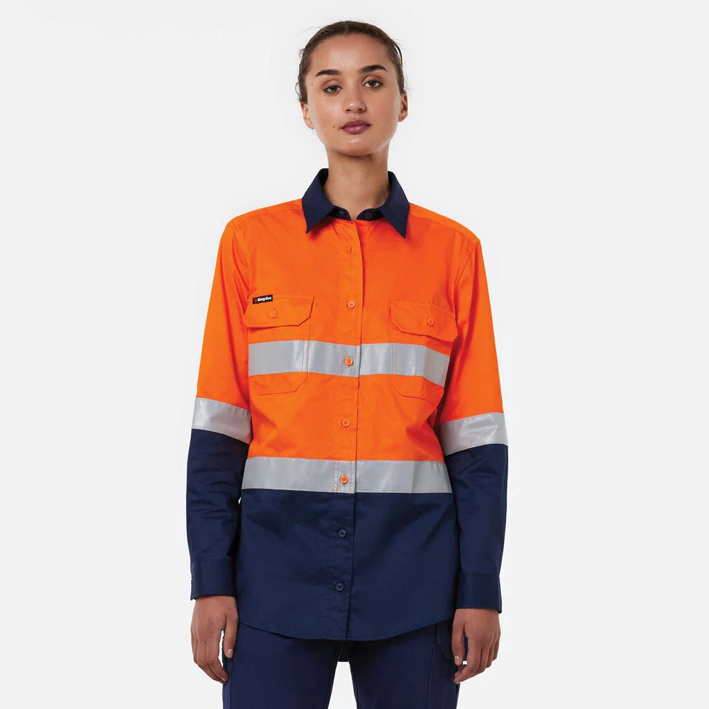 KingGee - Women's Originals Womens Vented Drill Shirt Taped - K44221