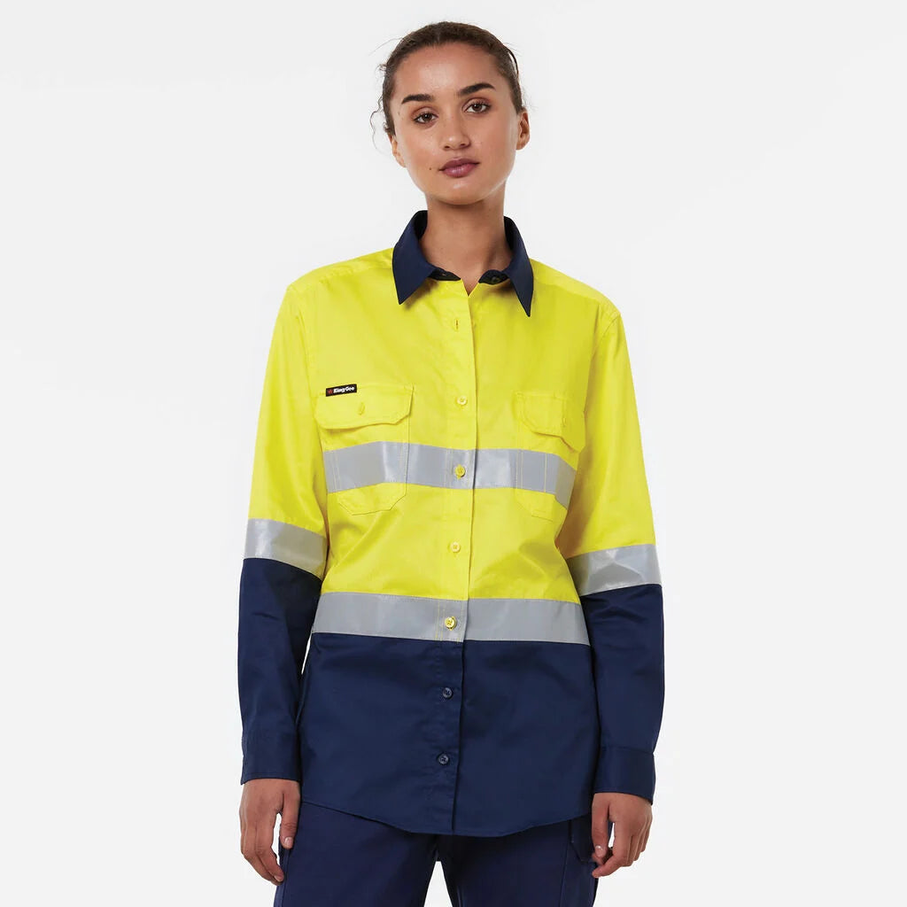 KingGee - Women's Originals Womens Vented Drill Shirt Taped - K44221