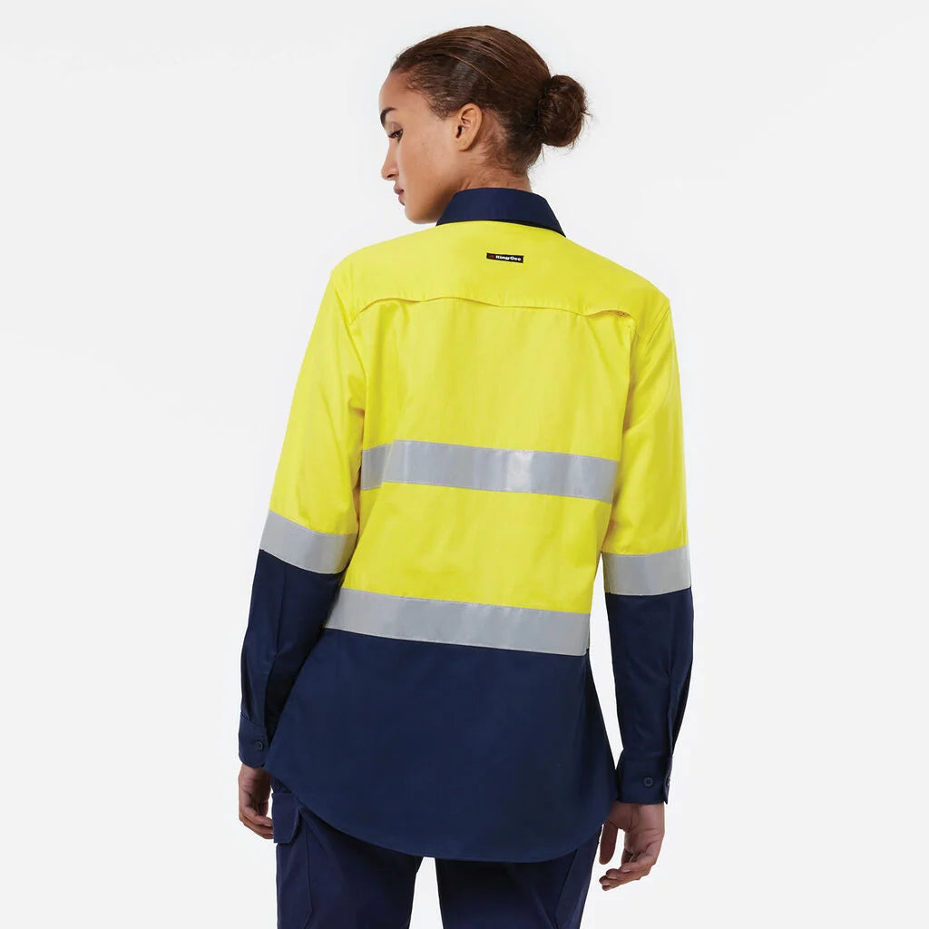 KingGee - Women's Originals Womens Vented Drill Shirt Taped - K44221