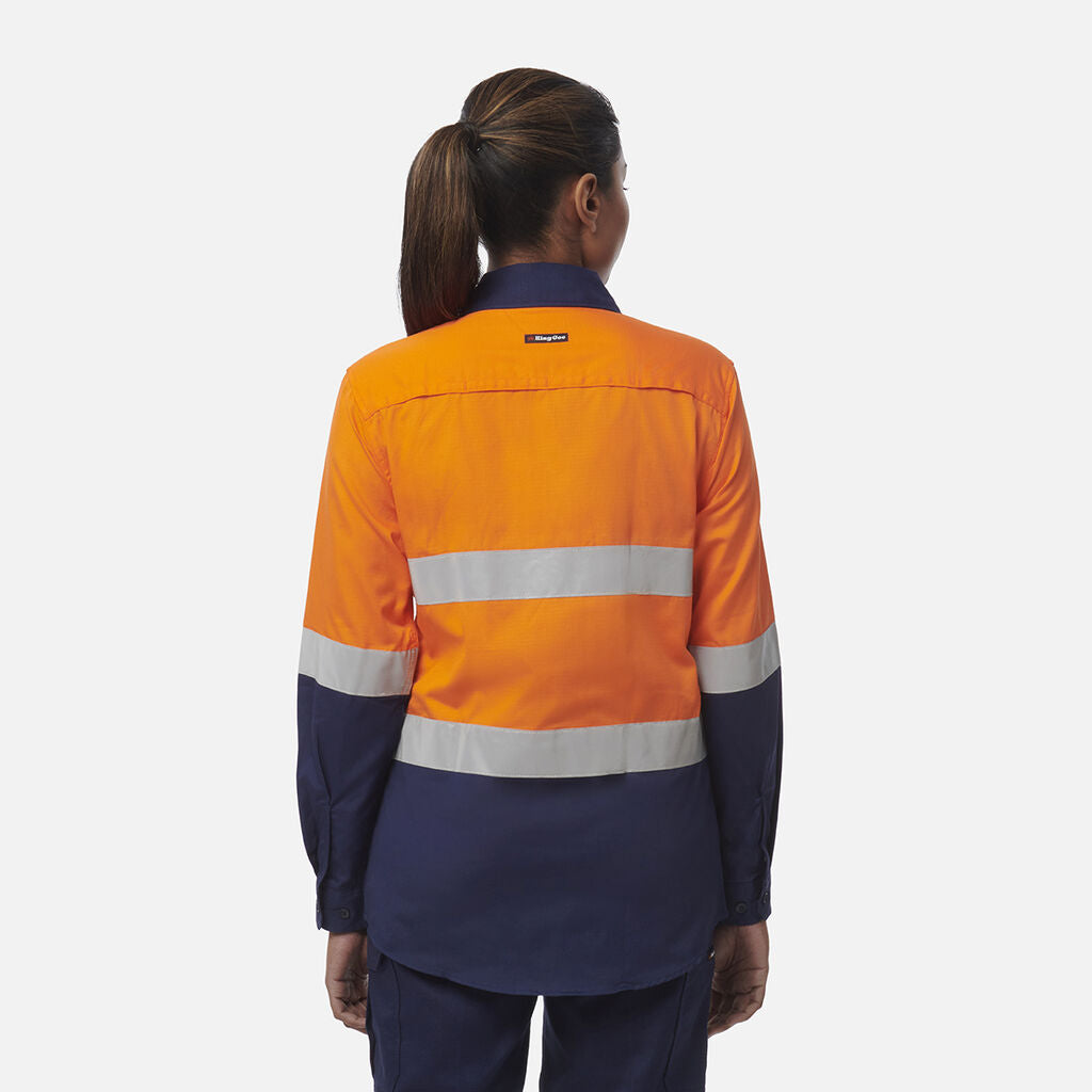 KingGee - Womens Workcool Vented Spliced Shirt Taped Long Sleeve - K44227