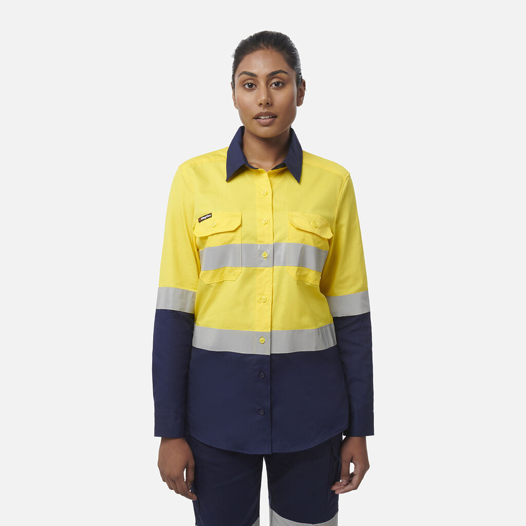 KingGee - Womens Workcool Vented Spliced Shirt Taped Long Sleeve - K44227