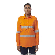 KingGee - Womens Workcool Vented Closed Front Shirt Taped Long Sleeve -  K44228