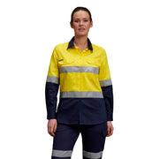 KingGee - Women's Hi-Vis Reflective Long Sleeve Work Shirt - K44532