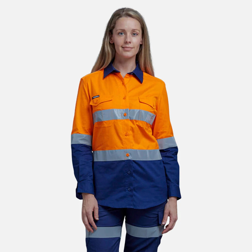 KingGee - Women's Workcool 2 Hi-Vis Lightweight Reflective Work Shirt -  K44544