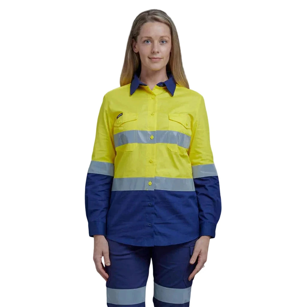 KingGee - Women's Workcool 2 Hi-Vis Lightweight Reflective Work Shirt -  K44544