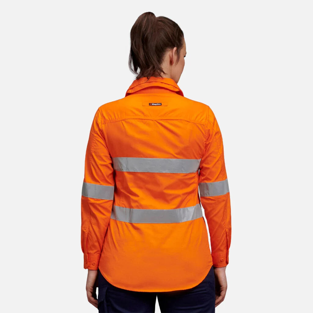 KingGee - Women's Workcool 2 Hi-Vis Reflective Work Shirt - K44545