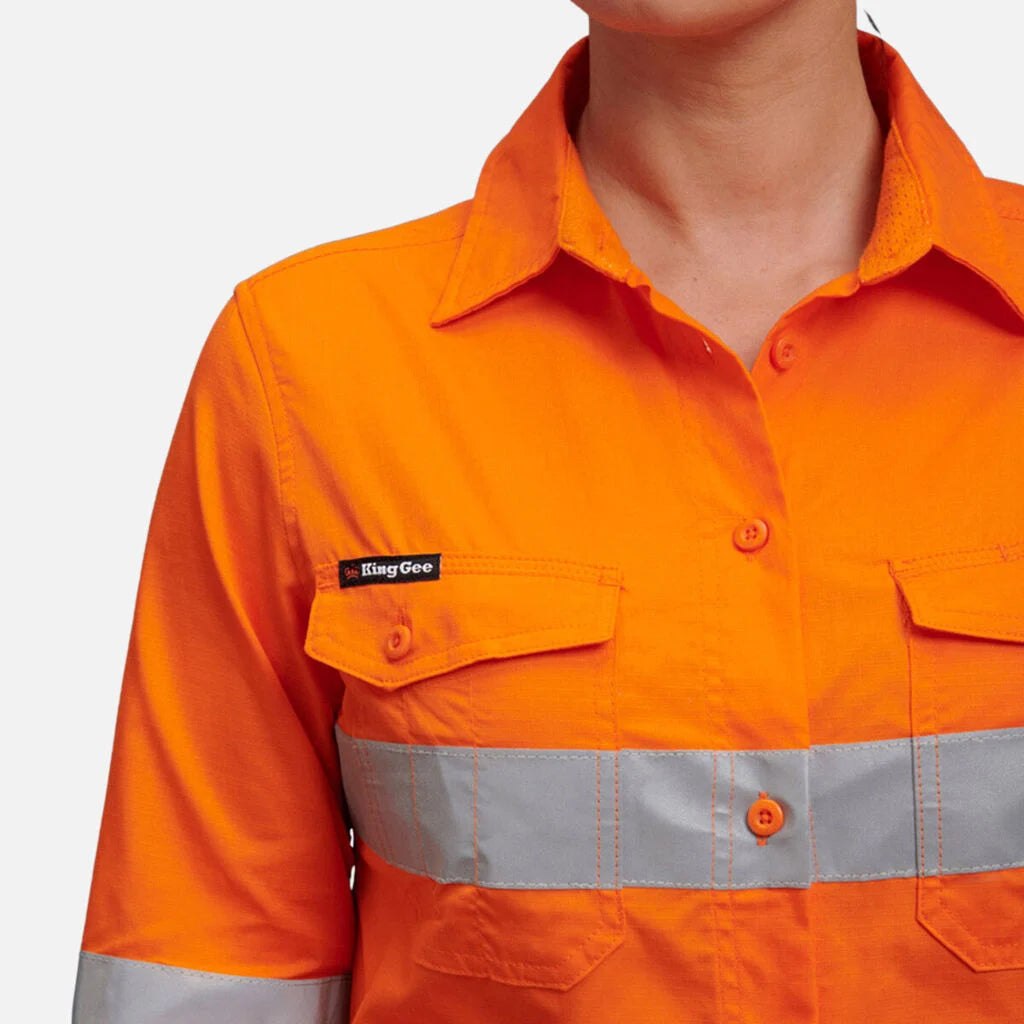 KingGee - Women's Workcool 2 Hi-Vis Reflective Work Shirt - K44545