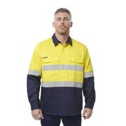 KingGee - Men's Originals Hi-Vis Reflective Closed Front Long Sleeve Shirt - K54325