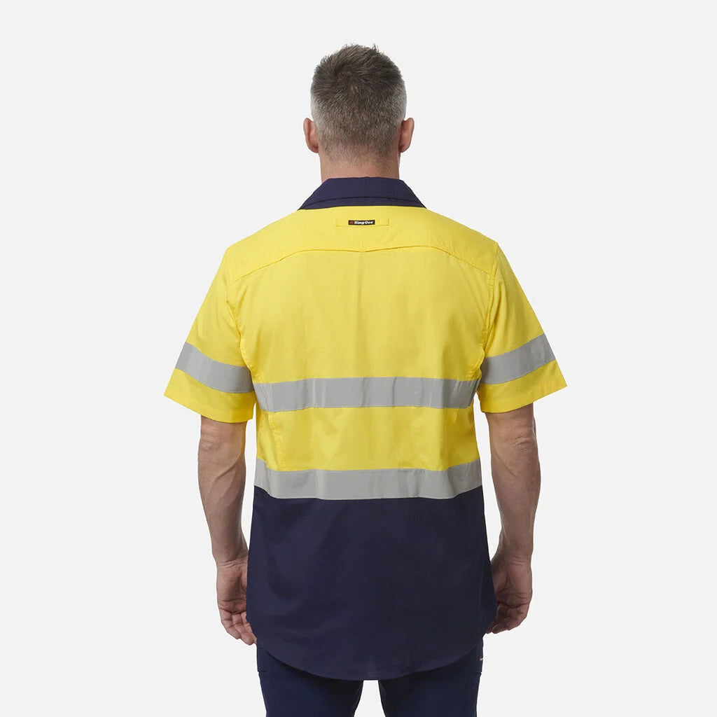 KingGee - Men's Workcool 2 Hi-Vis Reflective Short Sleeve Work Shirt - K54885