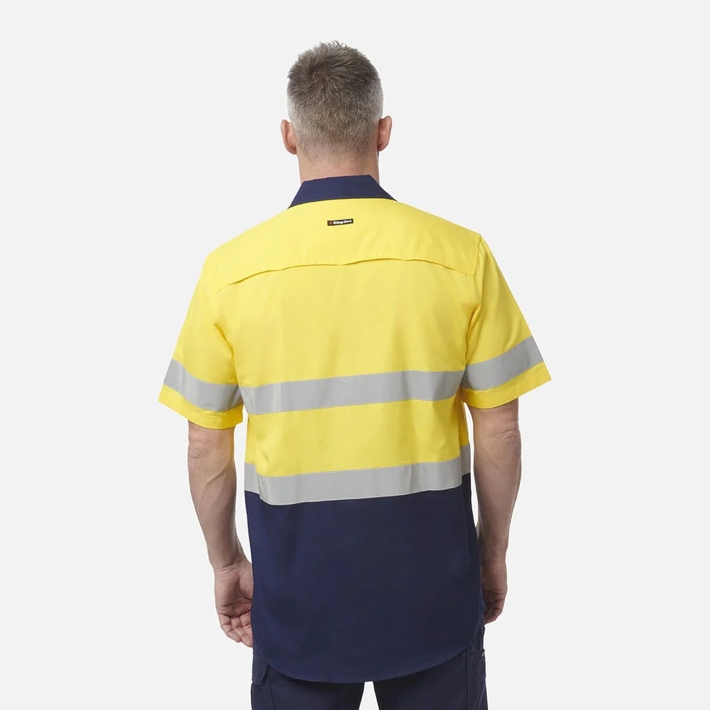 KingGee - Men's Workcool Vented Spliced Shirt Taped Short Sleeve - K54911
