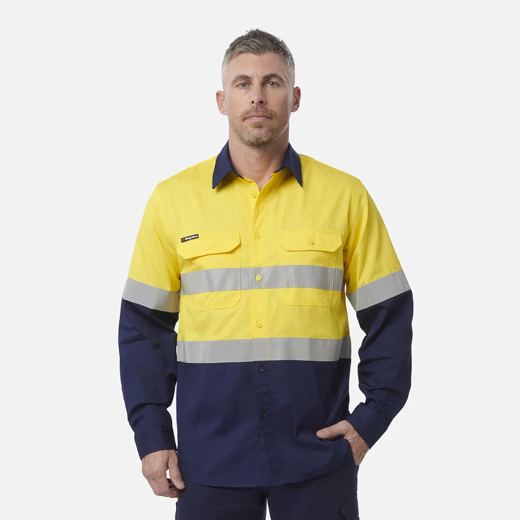 KingGee - Men's Workcool Vented Spliced Shirt Taped Long Sleeve - K54913