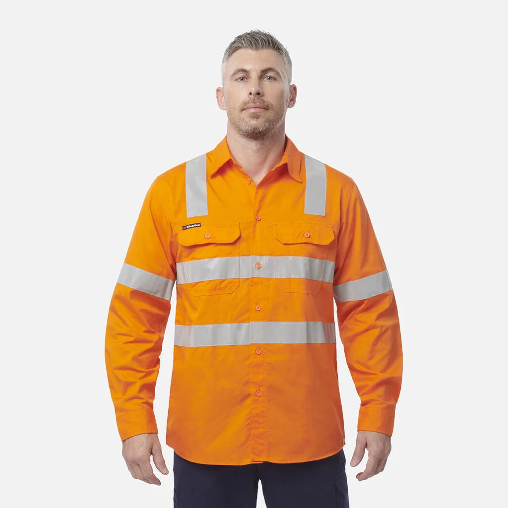 KingGee - Men's Workcool Vented X Back Shirt Long Sleeve -  K54917