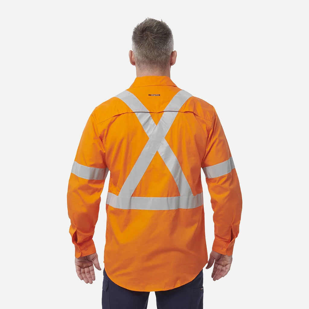 KingGee - Men's Workcool Vented X Back Shirt Long Sleeve -  K54917