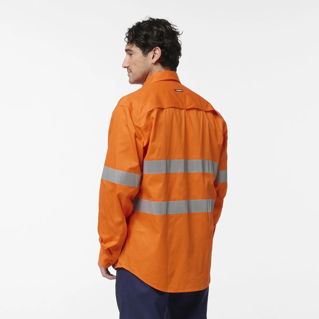 KingGee - Men's Originals Hi Vis Vented Taped Long Sleeve Shirt -  K54932