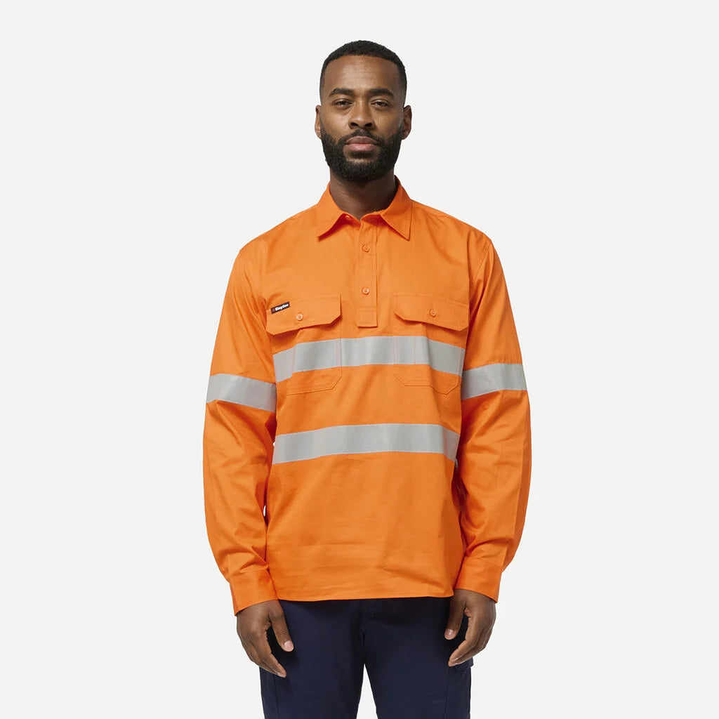 KingGee - Men's Originals Hi Vis Closed Front Shirt - K54934