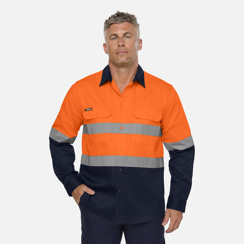KingGee - Men's Originals Reflective Spliced Drill Shirt - K54936
