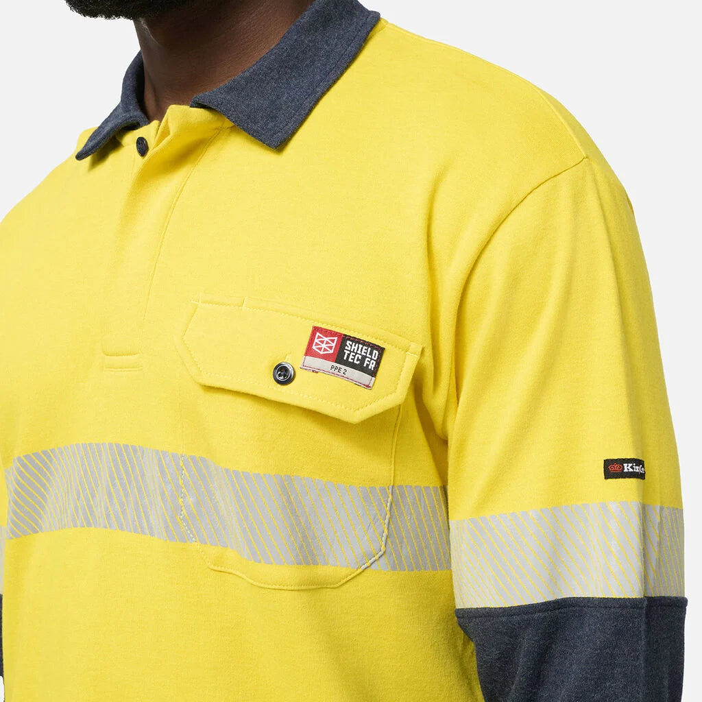 KingGee - Shieldtec FR Hi-Vis Spliced Polo with FR Tape - K84008