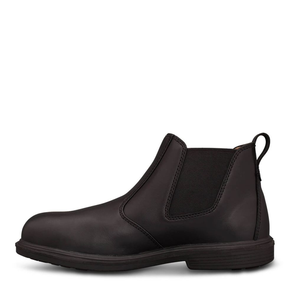 Oliver - Black Elastic Sided Boot